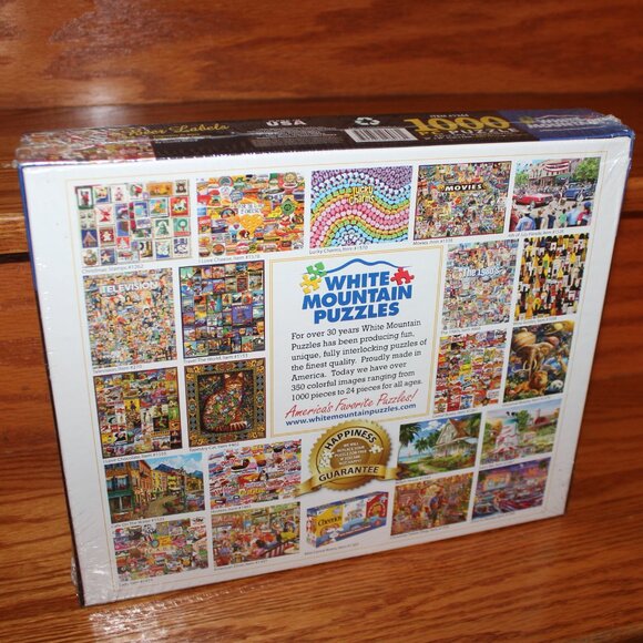 3/$55❤️new BEER LABELS CHEERS! White Mountain Puzzle Company Étiquettes De Bière - Picture 9 of 11